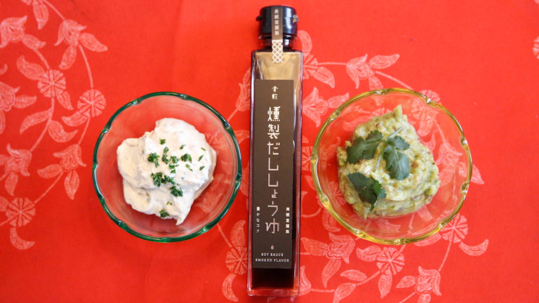 燻製だししょうゆを使ったクリームチーズのディップ
