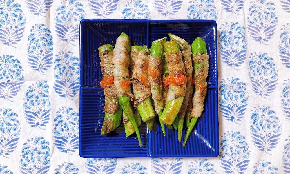 オクラの豚肉巻き