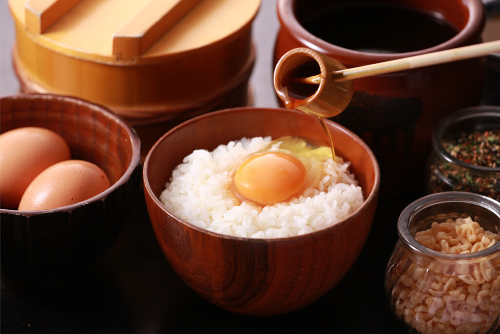 倉敷美観地区の古民家カフェ『有鄰庵』の卵かけご飯