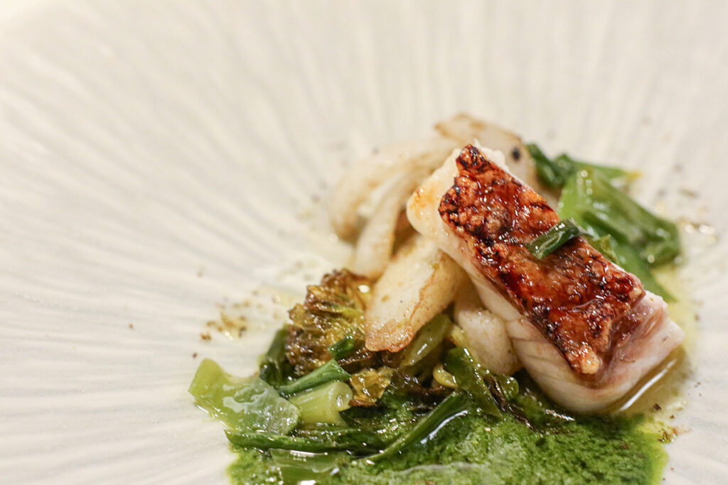 倉敷美観地区『トラットリアはしまや』のディナー、魚料理